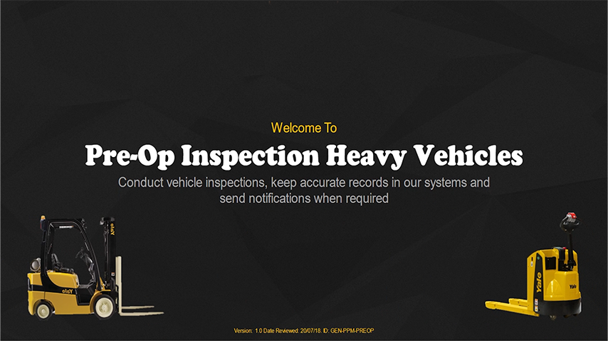 Pre-Op Insepction Heavy Vehicles Image